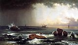 Martin Johnson Heade Hazy Sunrise at Sea painting